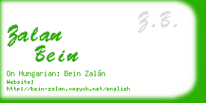 zalan bein business card